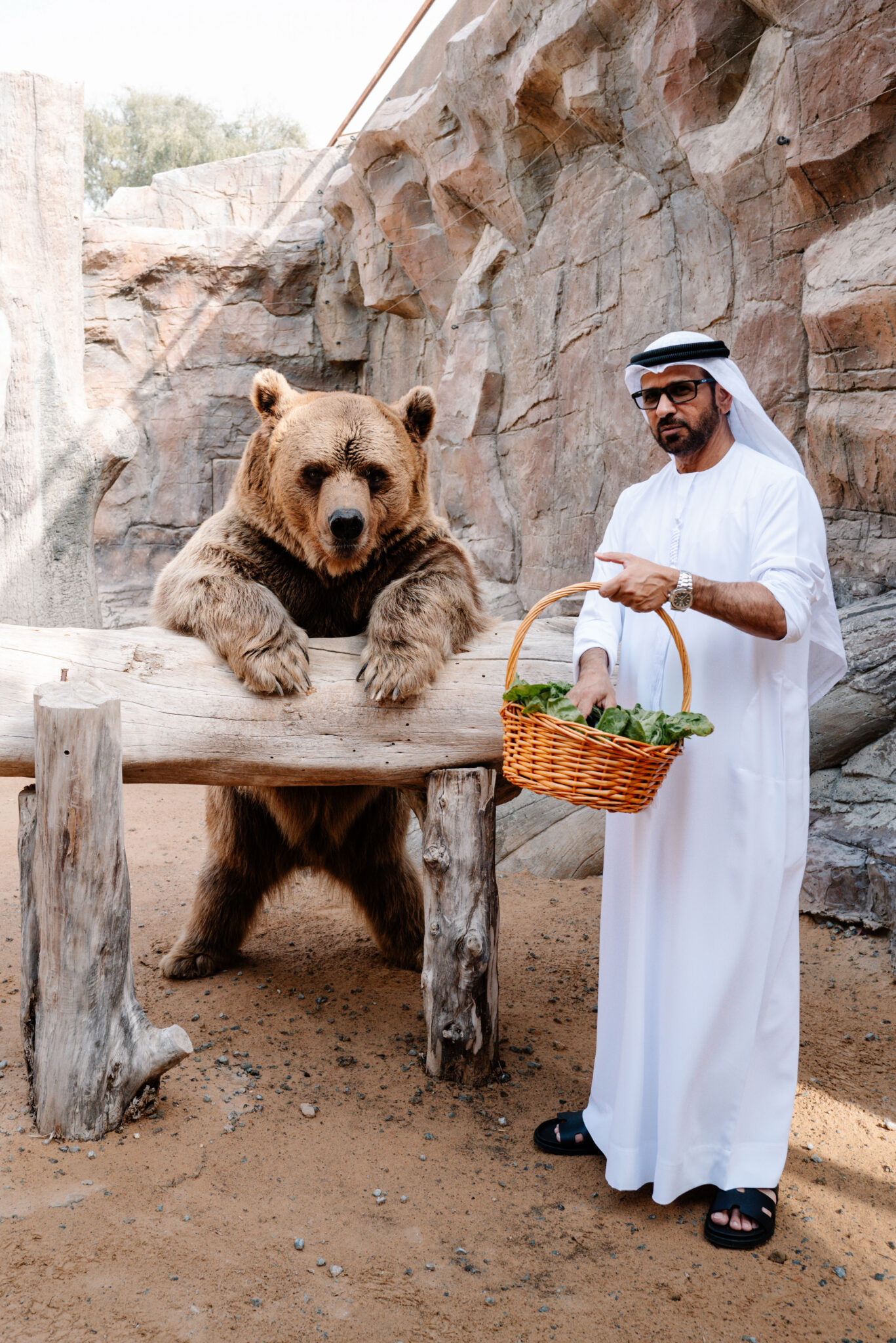 Saif Belhasa, créateur de Fame Park, un zoo privé à Dubai, le 17 février 2025
